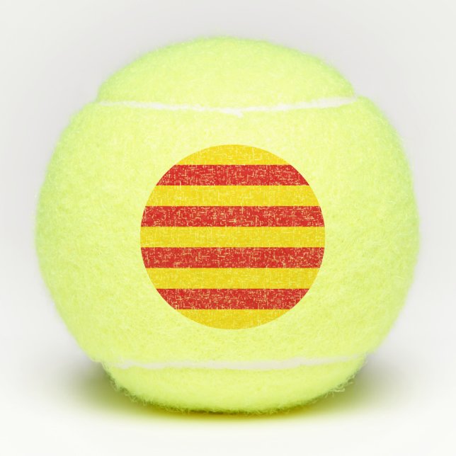 Penn tennis ball with flag of Catalonia (Front)