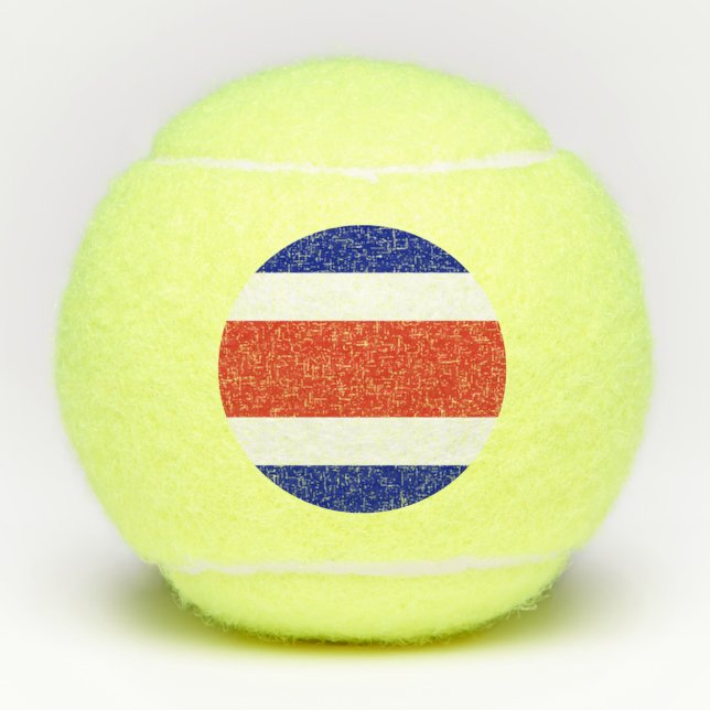 Penn tennis ball with flag of Costa Rica (Front)