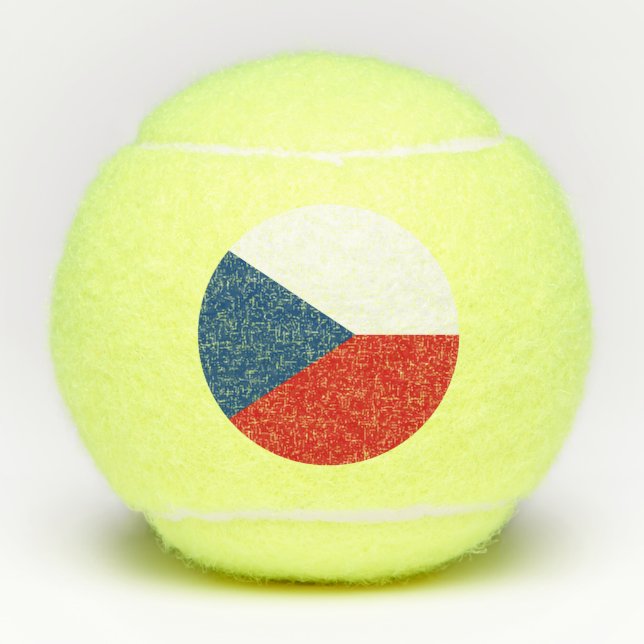 Penn tennis ball with flag of Czechia (Front)