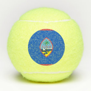 Penn tennis ball with flag of Guam, USA