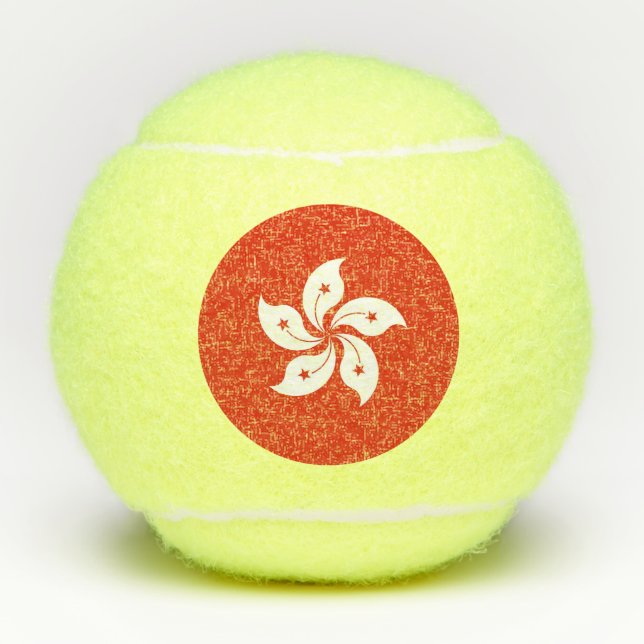 Penn tennis ball with flag of Hong Kong (Front)