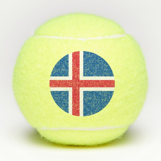 Penn tennis ball with flag of Iceland (Front)