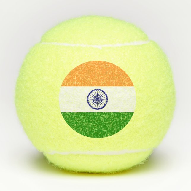 Penn tennis ball with flag of India (Front)
