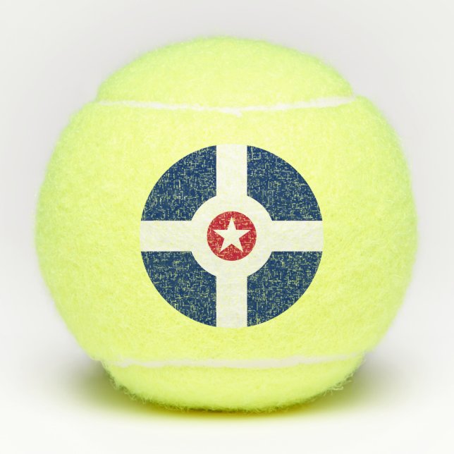 Penn tennis ball with flag of Indianapolis, USA (Front)