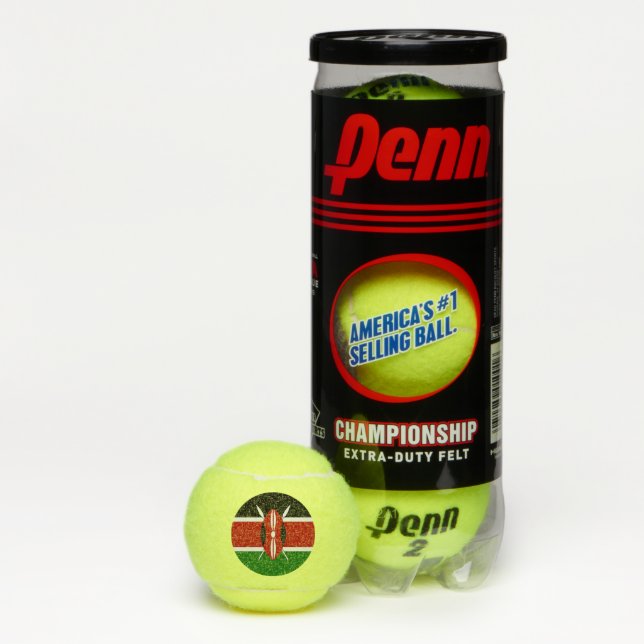 Penn tennis ball with flag of Kenya (Box)