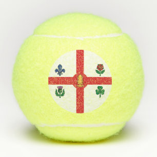 Penn tennis ball with flag of Montreal, Canada