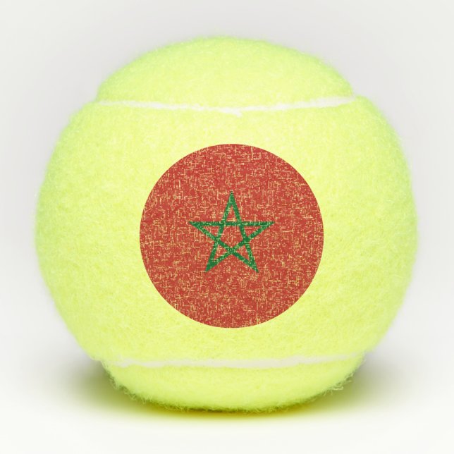 Penn tennis ball with flag of Morocco (Front)