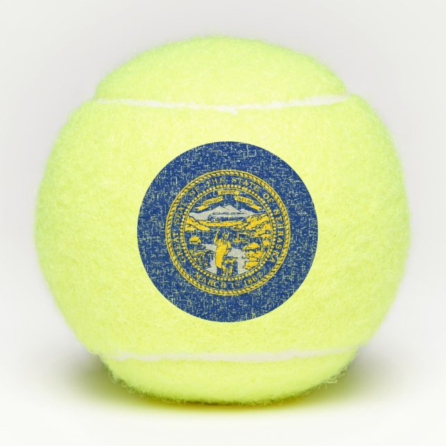 Penn tennis ball with flag of Nebraska, USA (Front)