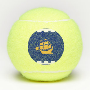 Penn tennis ball with flag of Quebec City