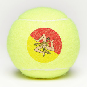 Penn tennis ball with flag of Sicily, Italy