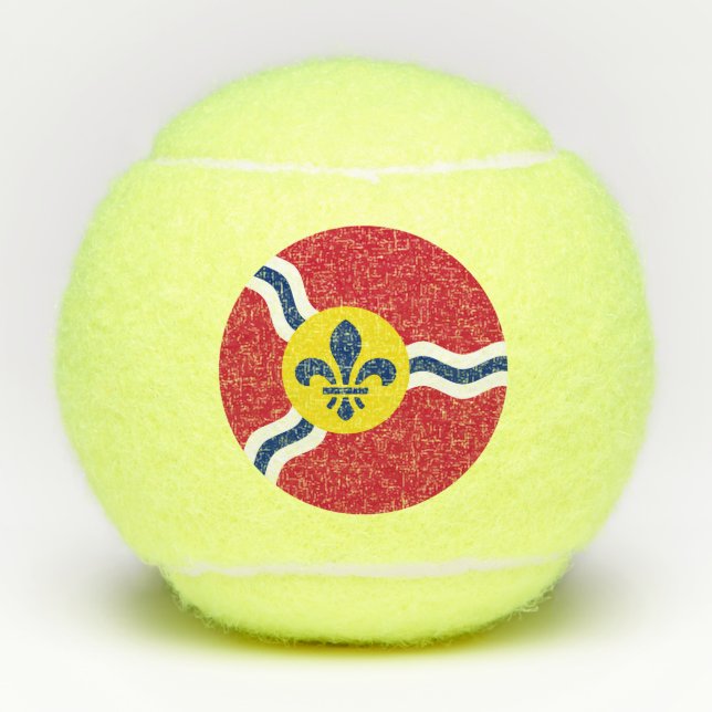 Penn tennis ball with flag of St. Louis, Missouri (Front)