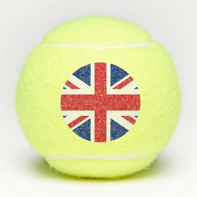 Penn tennis ball with flag of United Kingdom (Front)