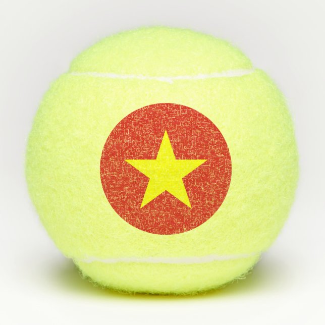 Penn tennis ball with flag of Vietnam (Front)