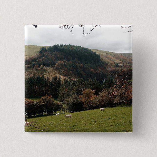 Pennant Valley Wales 15 Cm Square Badge (Front)