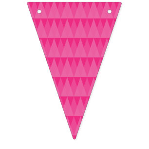 Pennants with pink triangles bunting 