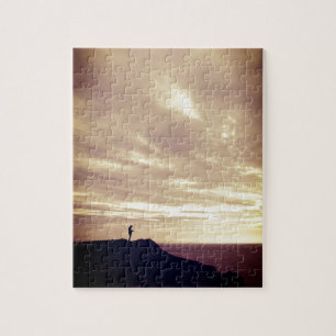 Pennard cliffs at sunset, Gower, Swansea Jigsaw Puzzle