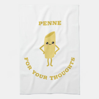 Penne for your thoughts tea towel