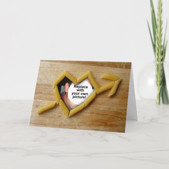 Penne Love Photo Template Folding Card (Front)
