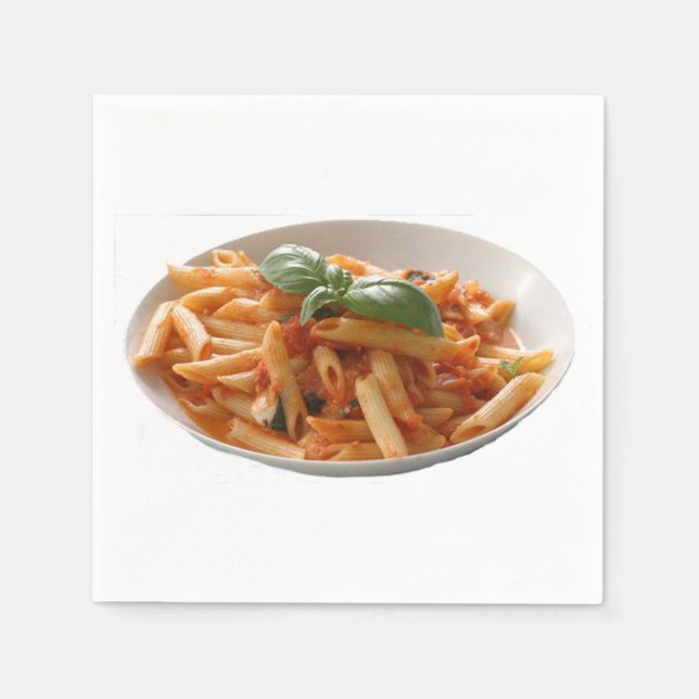 "Penne Pasta" design paper napkins (Front)