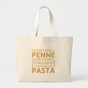 Penne Pasta Large Tote Bag