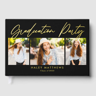 Penned Party Foil Photo Graduation Guest Book