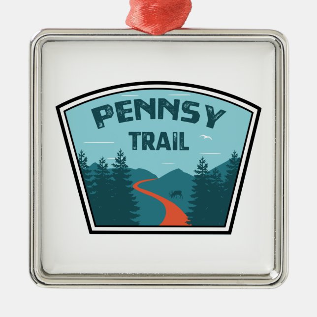 Pennsy Trail Indianapolis Metal Tree Decoration (Front)