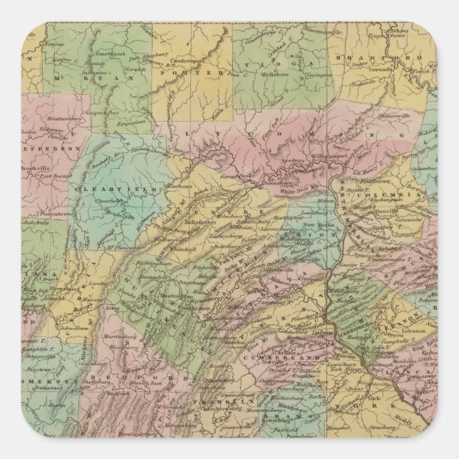 Pennsylvania 10 square sticker (Front)