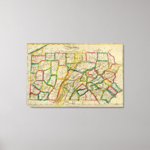 Pennsylvania 1818 Edition Canvas Print