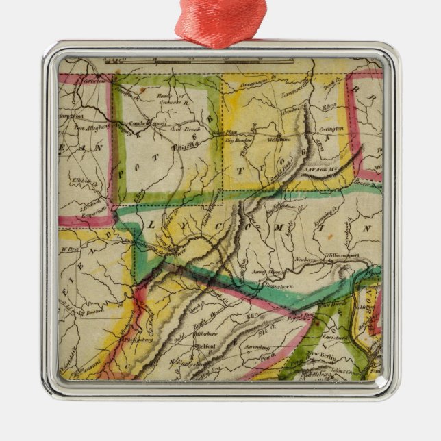 Pennsylvania 1818 Edition Metal Tree Decoration (Front)