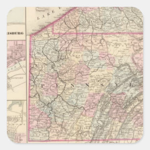 Pennsylvania 4 square sticker