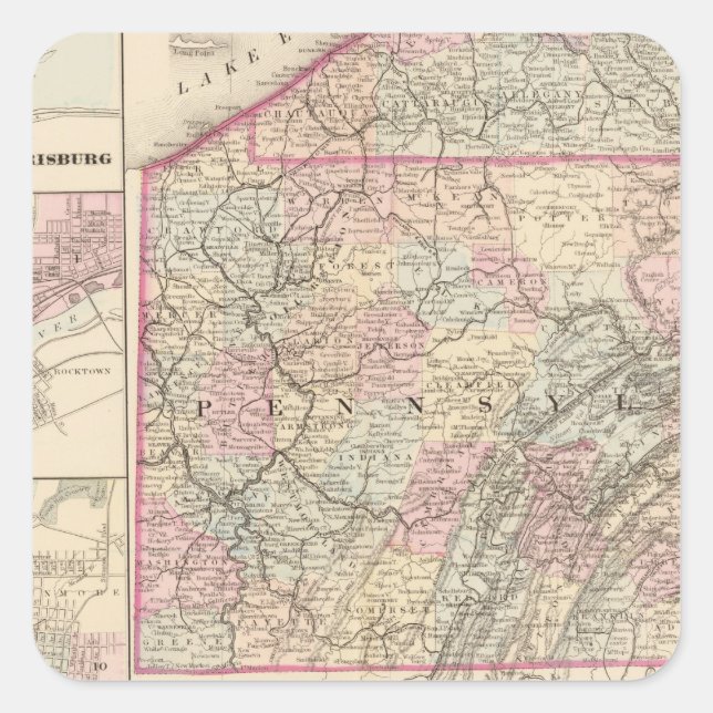 Pennsylvania 4 square sticker (Front)