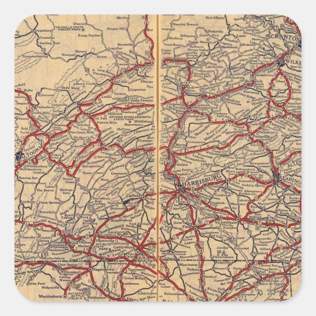 Pennsylvania 5 square sticker (Front)