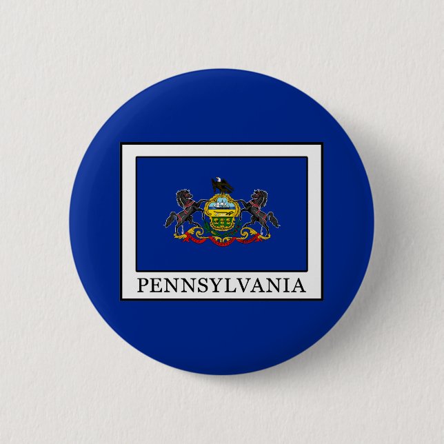 Pennsylvania 6 Cm Round Badge (Front)