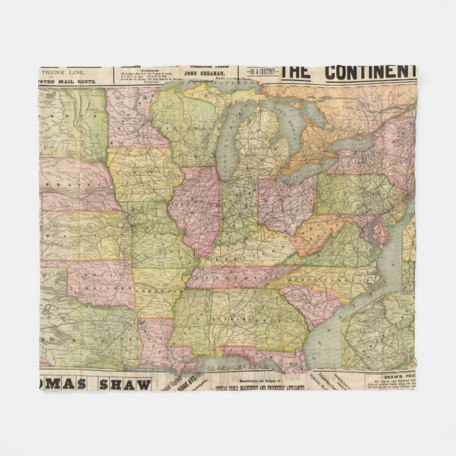 Pennsylvania 6 fleece blanket (Front (Horizontal))