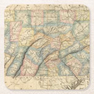 Pennsylvania 8 square paper coaster