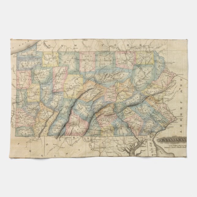 Pennsylvania 8 tea towel (Horizontal)