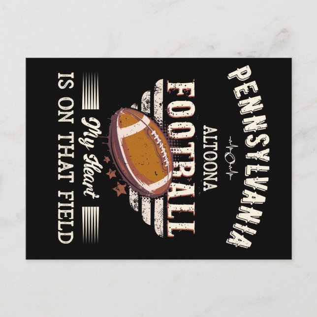 Pennsylvania Altoona American Football Postcard (Front)