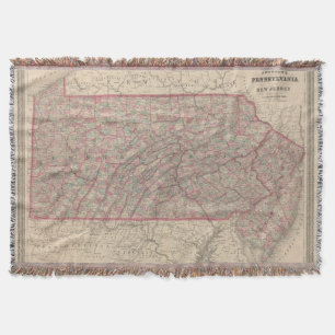 Pennsylvania and New Jersey 2 Throw Blanket