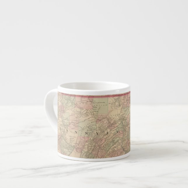 Pennsylvania and New Jersey Espresso Cup (Front Left)