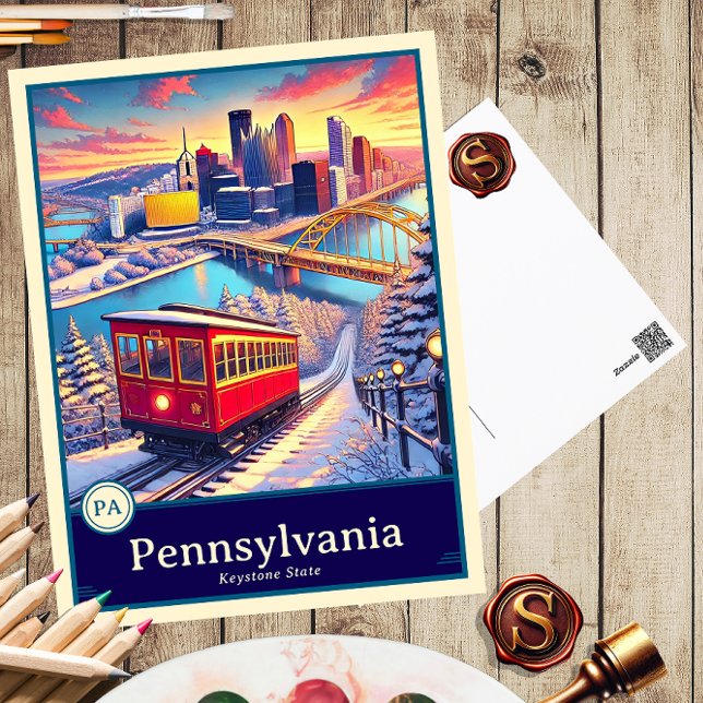 Pennsylvania | Anime Style Cel Shaded Postcard (Creator Uploaded)