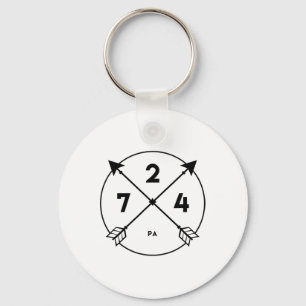 Pennsylvania Area Code 724 State Pride Souvenir Gi Key Ring