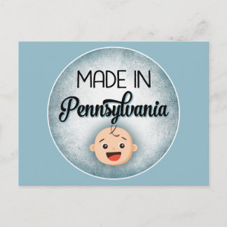 Pennsylvania Baby Funny Blue New Boy Postcard