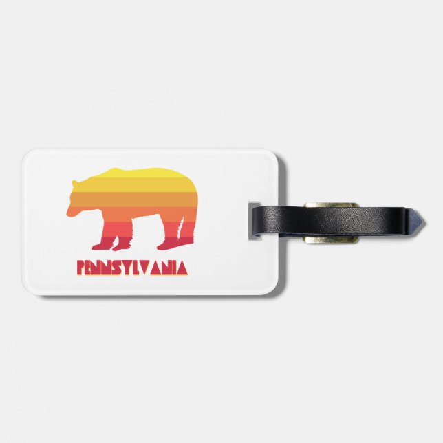 Pennsylvania Bear Luggage Tag (Back Horizontal)