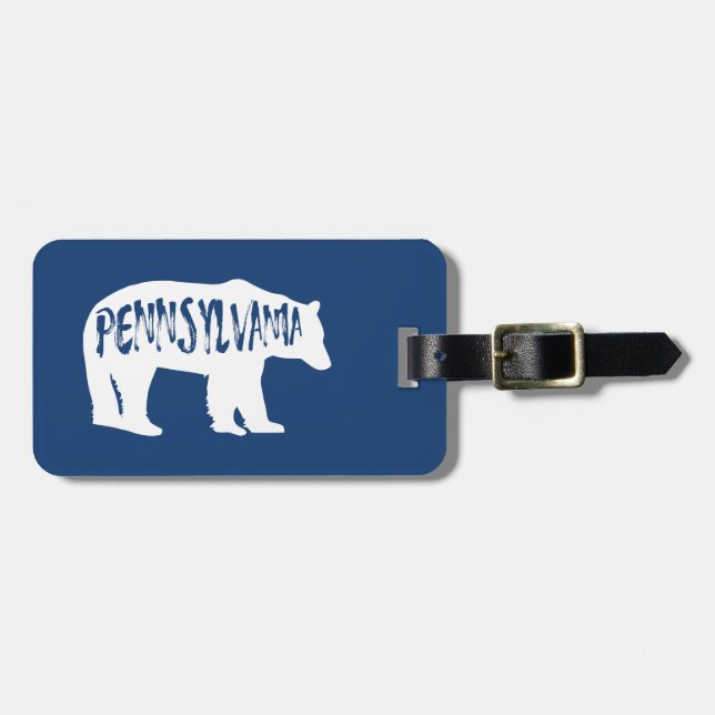 Pennsylvania Bear Luggage Tag (Front Horizontal)