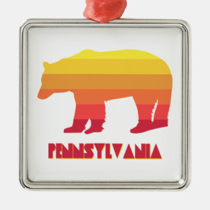 Pennsylvania Bear Metal Tree Decoration
