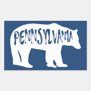 Pennsylvania Bear Rectangular Sticker