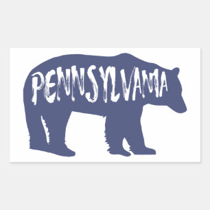 Pennsylvania Bear Rectangular Sticker