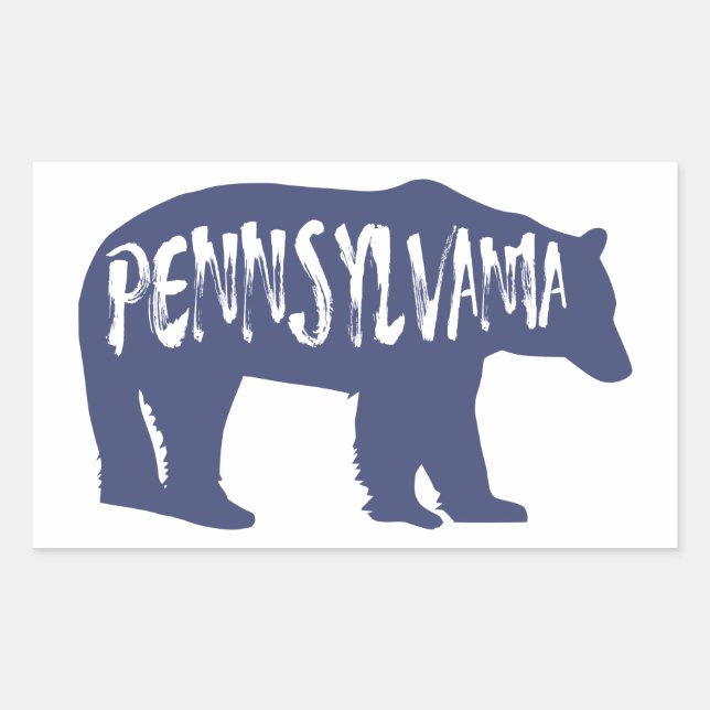 Pennsylvania Bear Rectangular Sticker (Front)