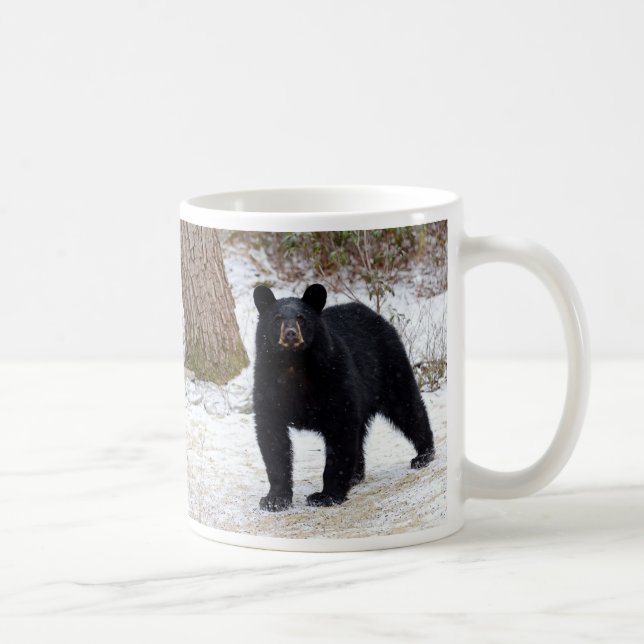 Pennsylvania Black Bear in Winter Coffee Mug (Right)
