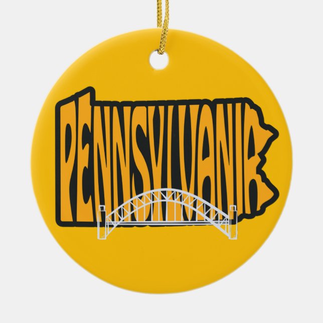 Pennsylvania Bridges Christmas Tree Ornament (Front)